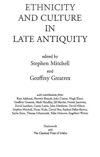 Ethnicity and Culture in Late Antiquity