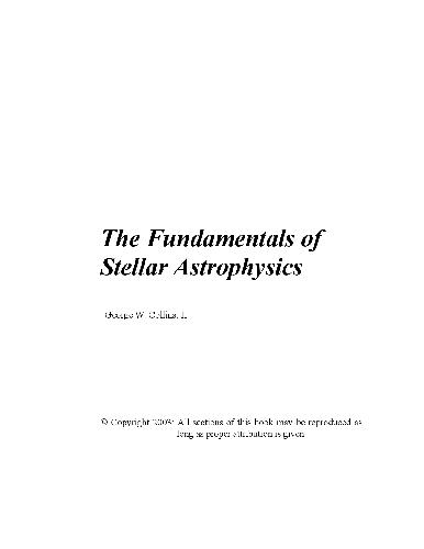 Fundamentals of Stellar Astrophysics