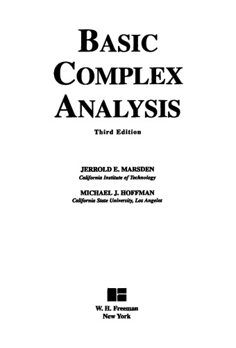 Basic Complex Analysis