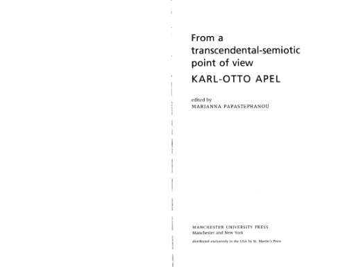 From A Transcendental-Semiotic Point of View