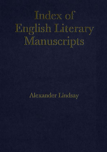 Index of English Literary Manuscripts