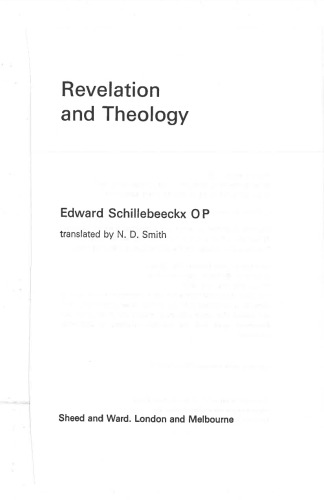 Revelation and theology (Sheed & Ward stagbooks)