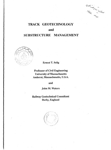 Track Geotechnology and Substructure Management