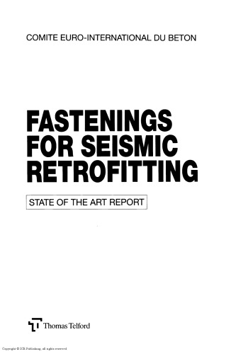 Fastenings for seismic retrofitting : state of the art report