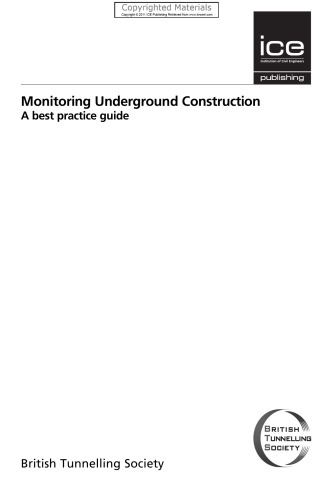 Specification for Tunnelling, 3rd Edition