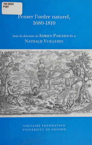 Penser I'ordre naturel, 1680-1810
