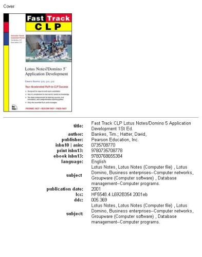 Fast Track CLP Lotus Notes Domino 5 application development