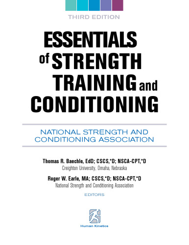 Essentials of Strength Training and Conditioning - 3rd Edition