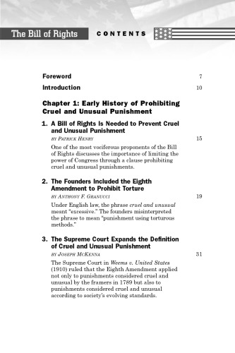 The Bill of Rights - Freedom from Cruel and Unusual Punishment
