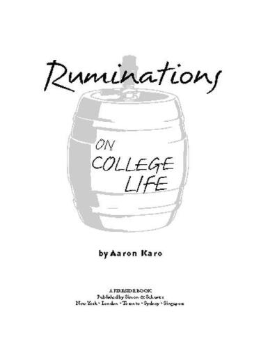 Ruminations on College Life
