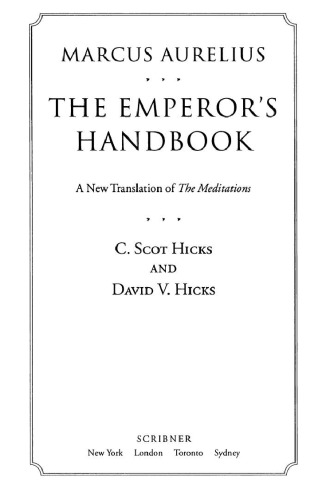 The Emperor’s Handbook [Meditations]