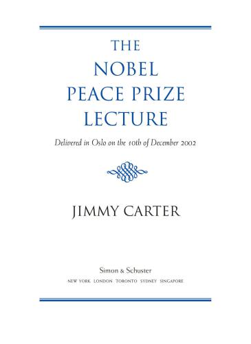 The Nobel Peace Prize Lecture