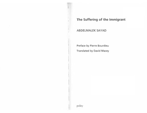 The Suffering of the Immigrant