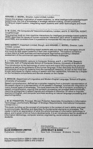 Speech and Language-based Interactions with Machines: Towards the Conversational Computer