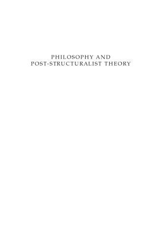 Philosophy and Post-structuralist Theory: From Kant to Deleuze
