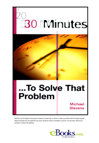 30 Minutes to Solve a Problem