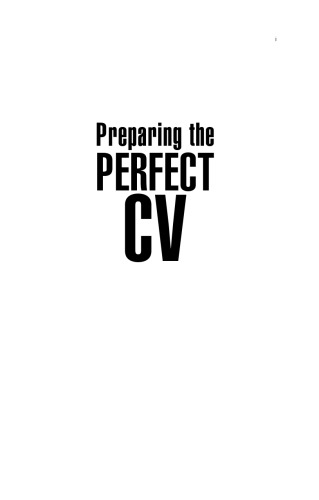 Preparing the Perfect Cv