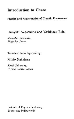 Introduction to chaos: physics and mathematics of chaotic phenomena