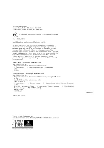 Acupuncture treatment of musculoskeletal conditions