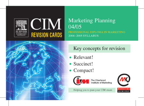 CIM Revision Cards: Marketing Planning 04 05 (Cim Revision Cards)