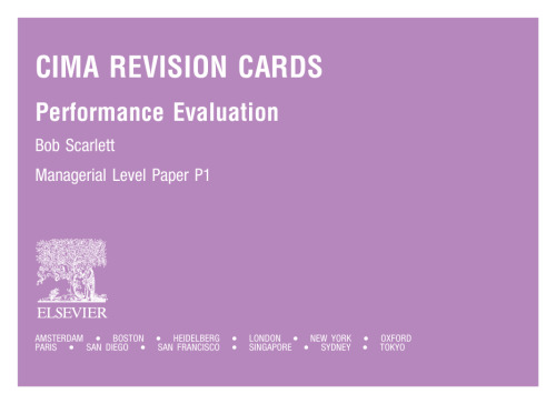 CIMA Revision Cards: Performance Evaluation (CIMA Revision Cards)