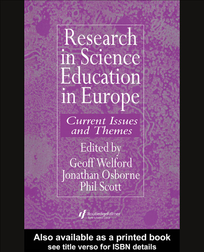 Research in science education in Europe