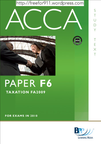 ACCA - F6 Tax (FA2009): Study Text