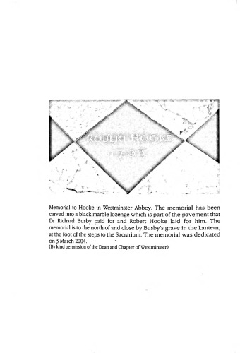 Robert Hooke: Tercentennial Studies