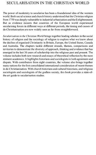 Secularisation in the Christian World: Essays in Honour of Hugh McLeod