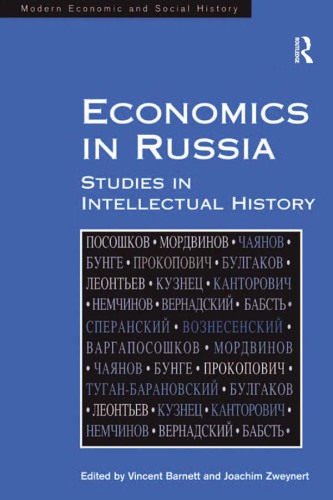 Economics in Russia: Studies in Intellectual History