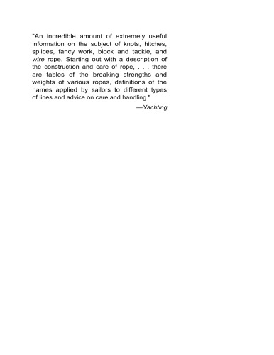 Handbook of Knots and Splices