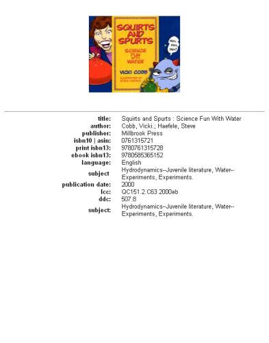 Squirts and Spurts: Science Fun with Water