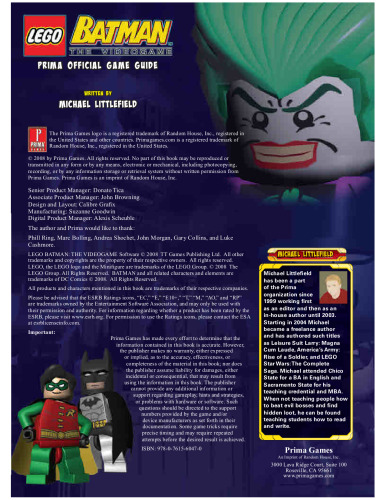 Lego Batman: Prima Official Game Guide (Prima Official Game Guides)