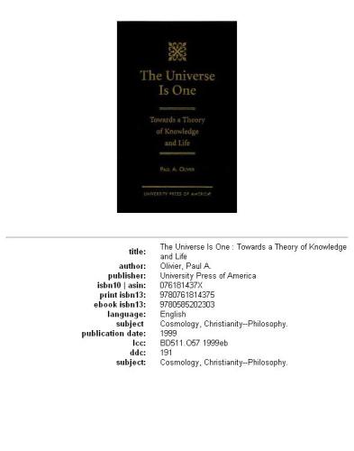 The Universe is One