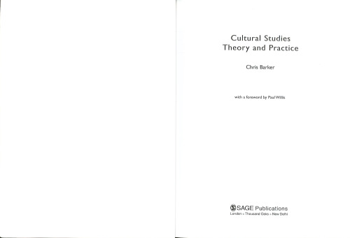 Cultural Studies: Theory and Practice
