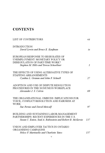 Advances in Industrial and Labor Relations, Volume 13