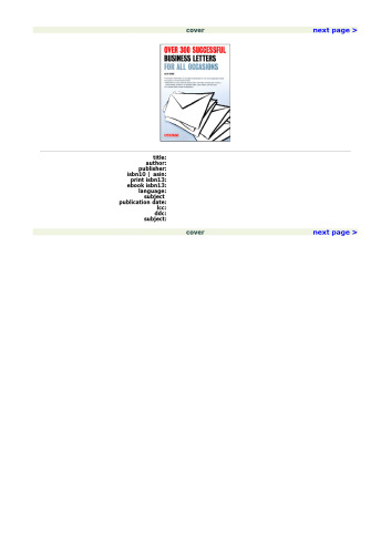 Over 300 Successful Business Letters for All Occasions