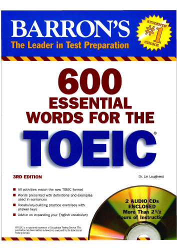 600 Essential Words for the TOEIC: with Audio CD