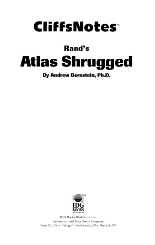 CliffsNotes Rand's Atlas shrugged