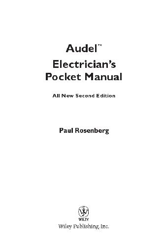 Audel Electrician's Pocket Manual