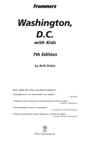 Frommer's Washington D.C. with Kids