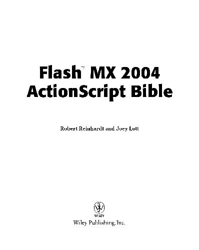 Macromedia Flash MX 2004 ActionScript Bible