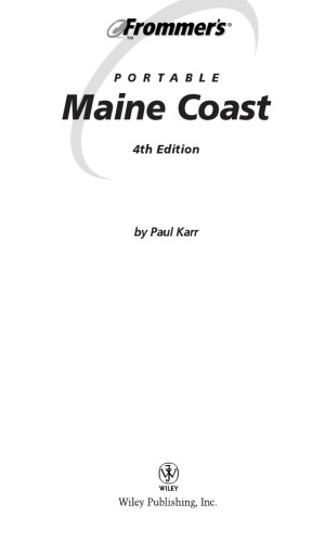 Frommer's Portable Maine Coast (Frommer's Portable)