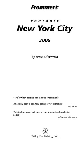 Frommer's Portable New York City 2005
