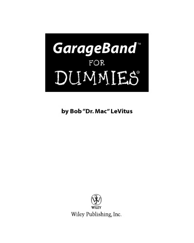 GarageBand for Dummies