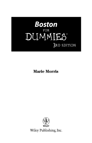 Boston For Dummies, 3rd edition (Dummies Travel)