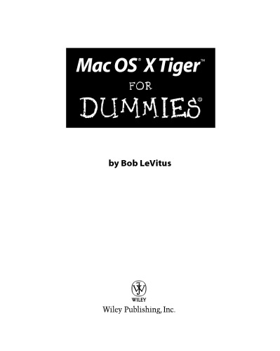 Mac OS X Tiger For Dummies