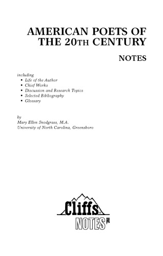 American poets of the 20th century: notes