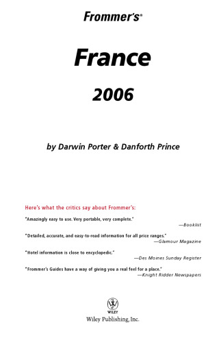 Frommer's France 2006 (Frommer's Complete)