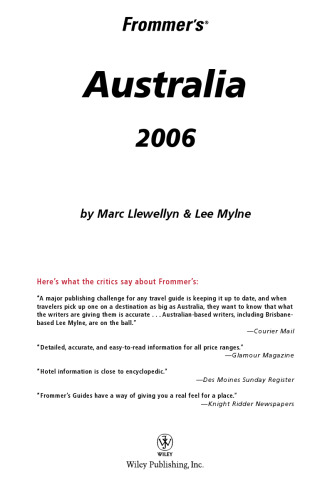 Frommer's Australia 2006 (Frommer's Complete)